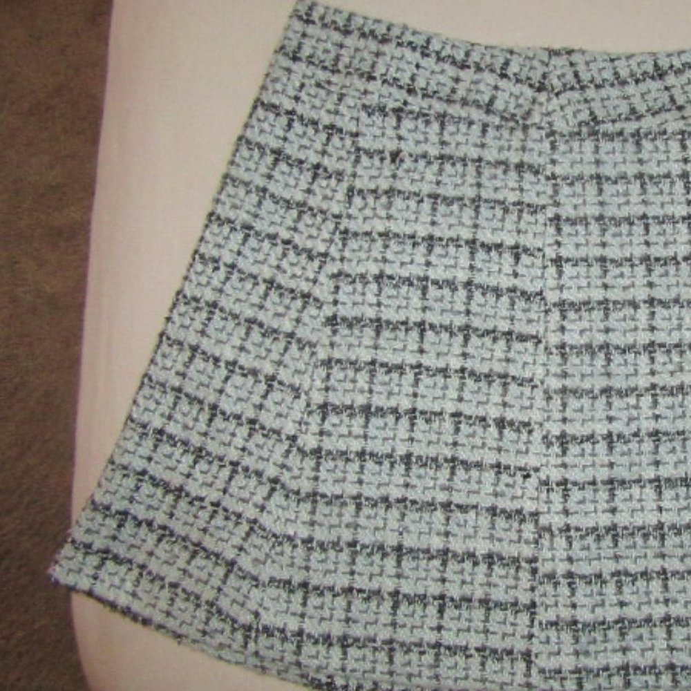 NWT fully lined mint/black tweed mini skirt by The Limited size M